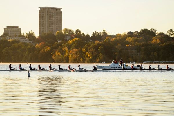 Rowers on Lake Mendota