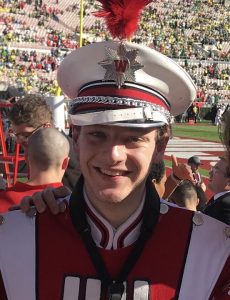 Vade Kamenitsa-Hale in his marching band uniform