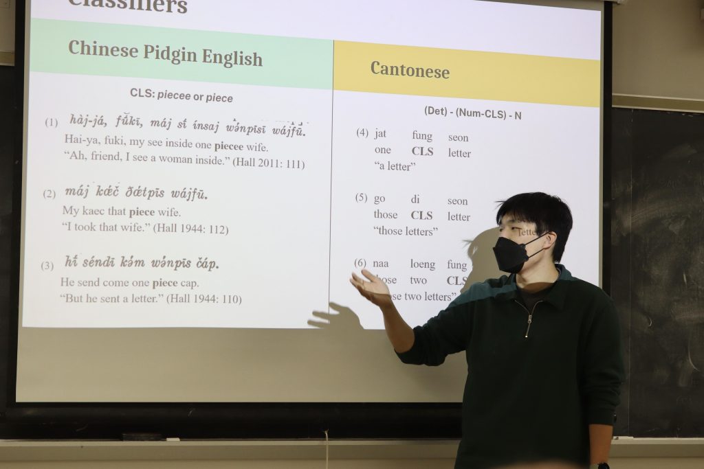 Undergraduate linguistics majors in class