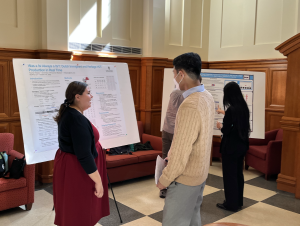 Rachyl Hietpas at poster session of MidPhon 2022 conference