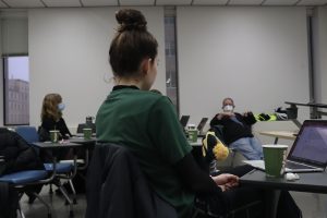 Undergraduate linguistics majors in class