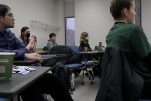 Undergraduate linguistics majors in class