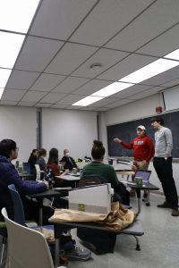 Undergraduate linguistics majors in class