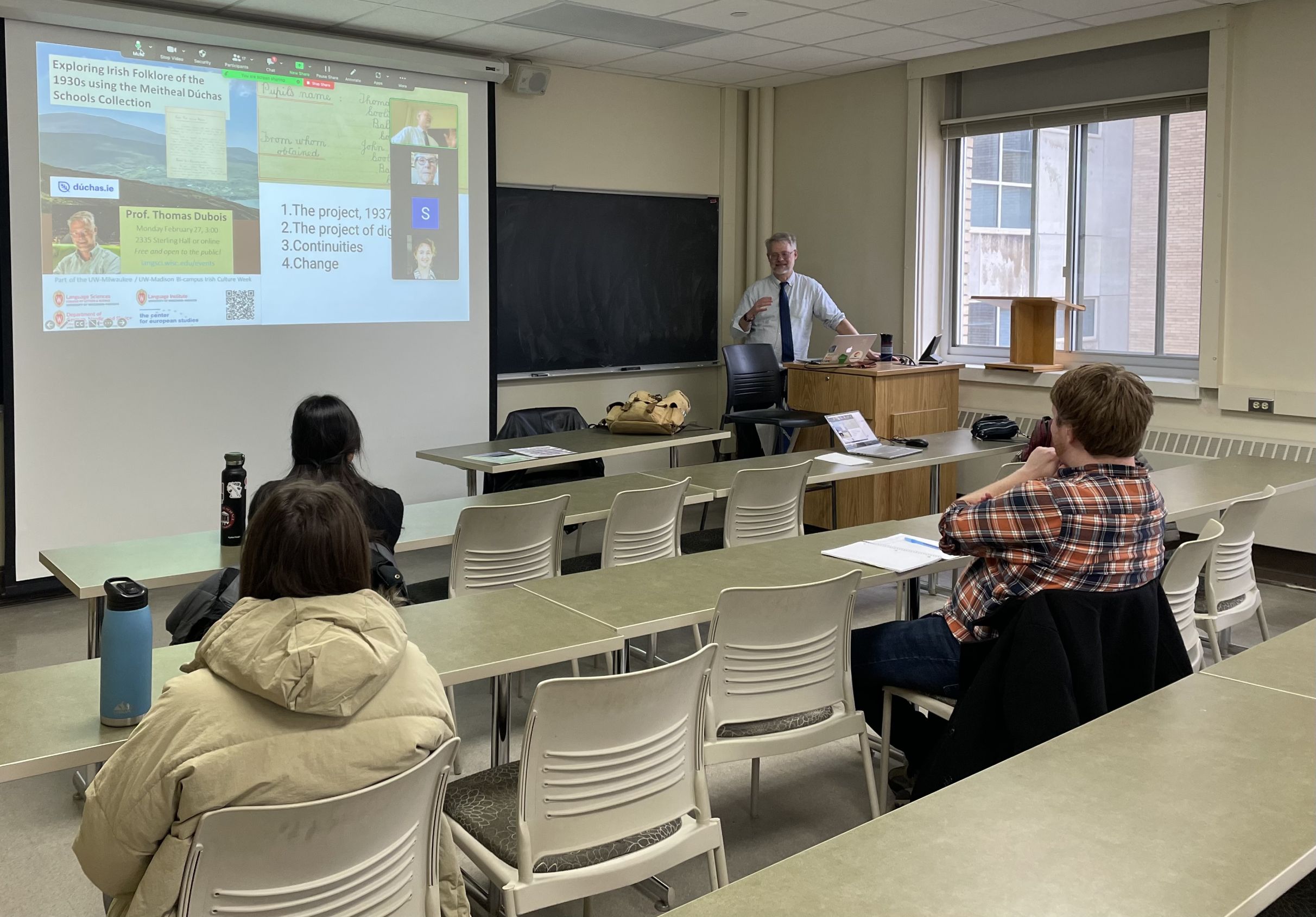 Profess Thomas Dubois's lecture