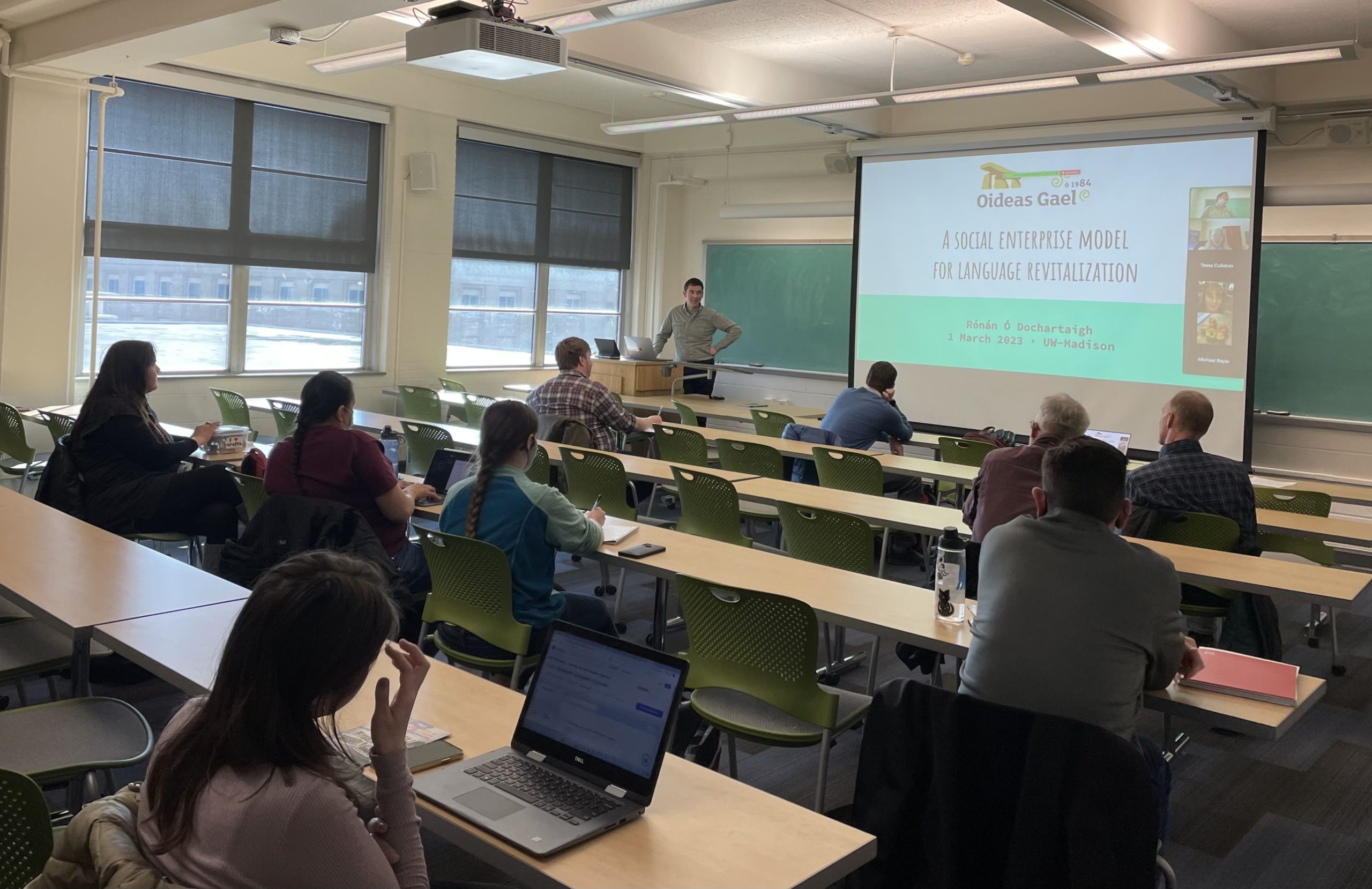 Rónán Ó Dochartaigh's colloquium "A Social Enterprise Model for Language Revitalization"