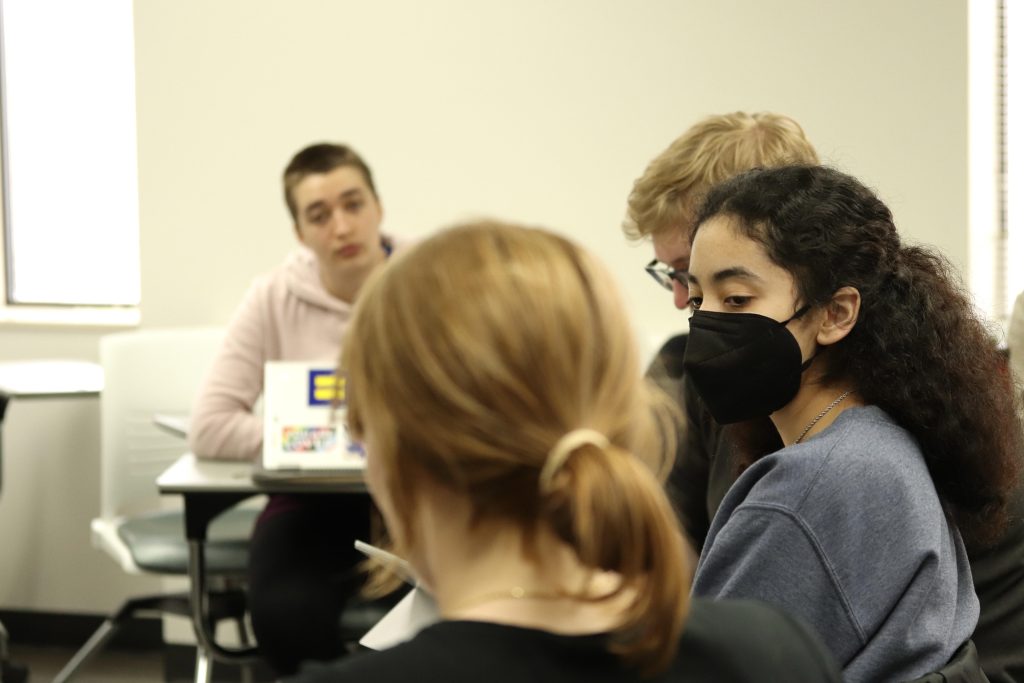 Linguistics undergraduates in class