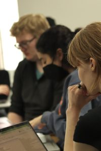 Linguistics undergraduates in class