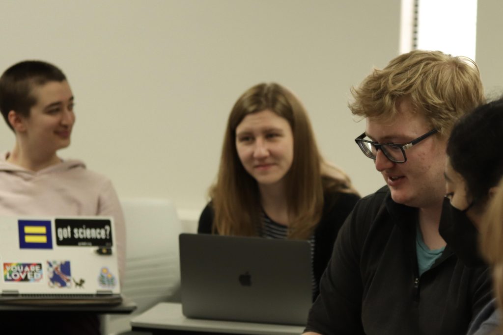 Linguistics undergraduates in class