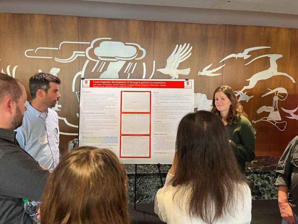 Linguistics PhD students Lucas Annear and Charlotte Vanhecke