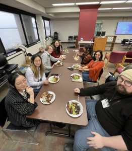 Participants enjoying a meal break at WiGL 20
