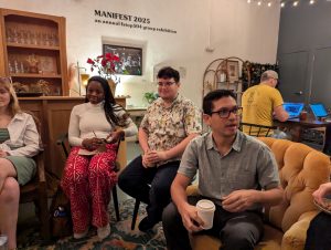 Current students as well as UW-Madison Linguistics alum Martino Mangiano met up with future Lang Sci faculty member Wesley dos Santos at the meeting